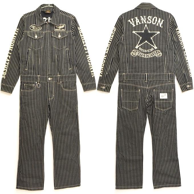 VANSON(バンソン)バイク ツナギ、オールインワン、オーバーオール VANSON（バンソン） 当店別注 VANSON ABVA-2009 デニム オールインワン