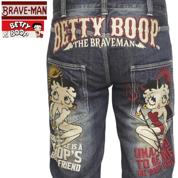The BRAVE-MAN × BettyBoop ストライプ デニムパンツリーバイス506XX