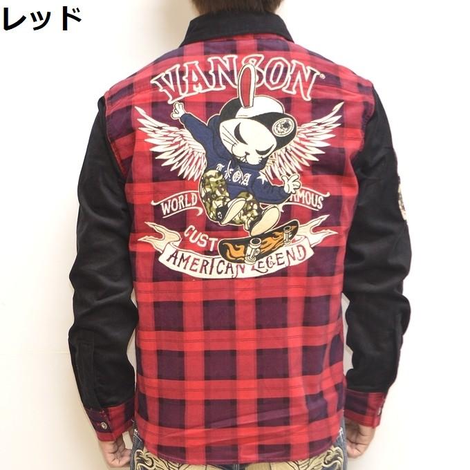 VANSON バンソン&times;クローズ WORST CRV-932 細コールチェック柄シャツ 長袖シャツ T.F.O.A 武装戦線 メンズ トップス