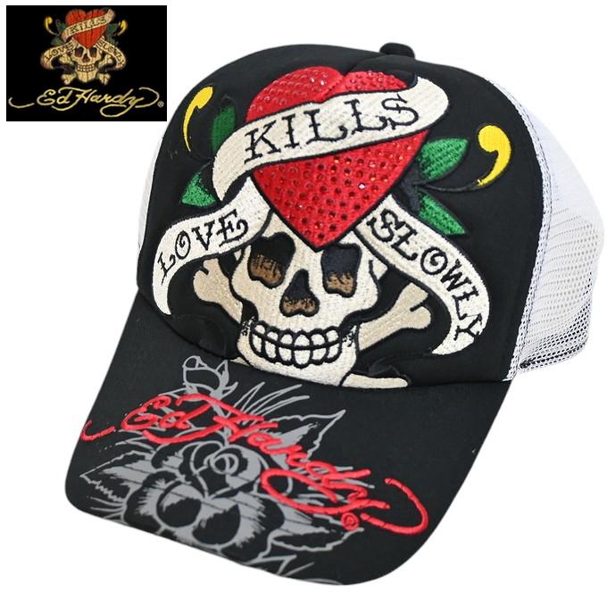 エドハーディ　Ed Hardy メッシュ　キャップ　帽子　刺繍　ドラゴン Ed Hardy エドハーディ 帽子 メッシュキャップ ドラゴン 黒 新品