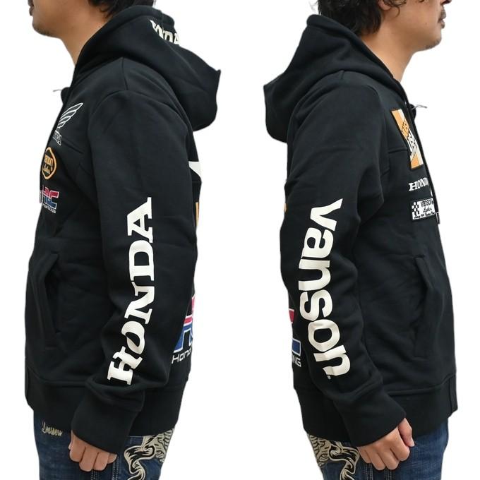 VANSON（バンソン） ホンダ HRV-2413 裏毛フルジップ パーカー VANSON 