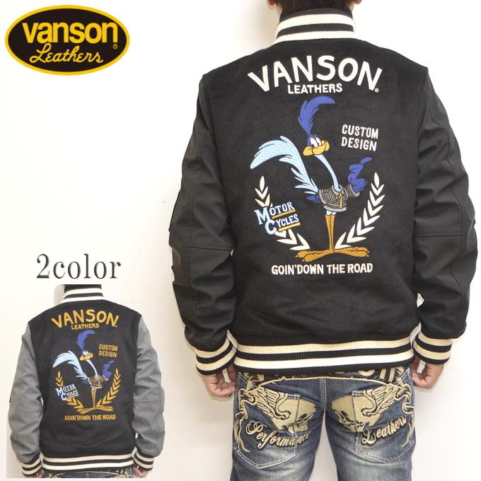 バンソン Vanson ルーニーテューンズ Ltv 2123 メルトンスタジャン スタジアムジャンパー インナー付き ロードランナー バイク バイカー アウター メンズ Ltv 2123 Rough Riders 通販 Yahoo ショッピング