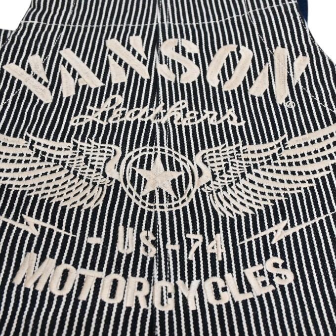 バンソン VANSON NVAO-2501 デニム オーバーオール サロペット フライングスター バイカー メンズ_12