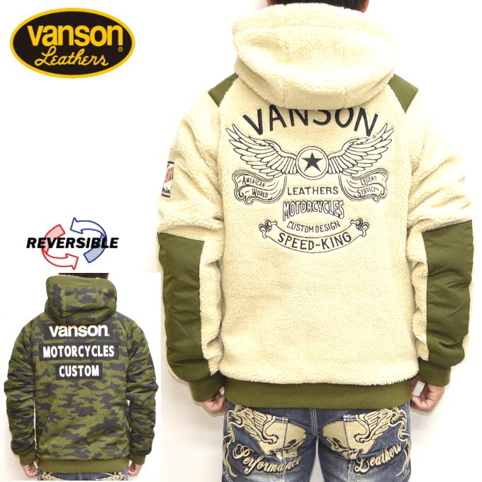 Vanson バンソン Nvsz 16 リバーシブルボアパーカー アイボリー色 バイク バイカー メンズ Nvsz 16ivory Rough Riders 通販 Yahoo ショッピング