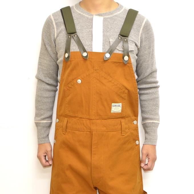 児島ジーンズ KOJIMA GENES RNB-1335F 富士金梅 サロペット キャメル色