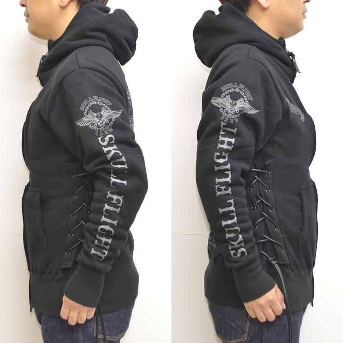 SKULL FLIGHT スカルフライト ライダースジップ パーカー SKULL FLIGHT スカルフライト ライダースジップ パーカー