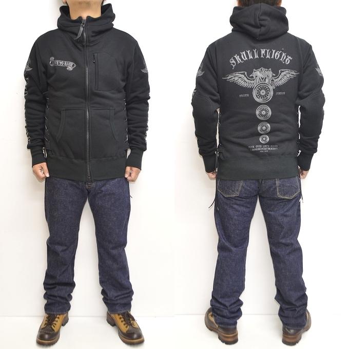 SKULL FLIGHT スカルフライト ライダースジップ パーカー SKULL FLIGHT スカルフライト ライダースジップ パーカー