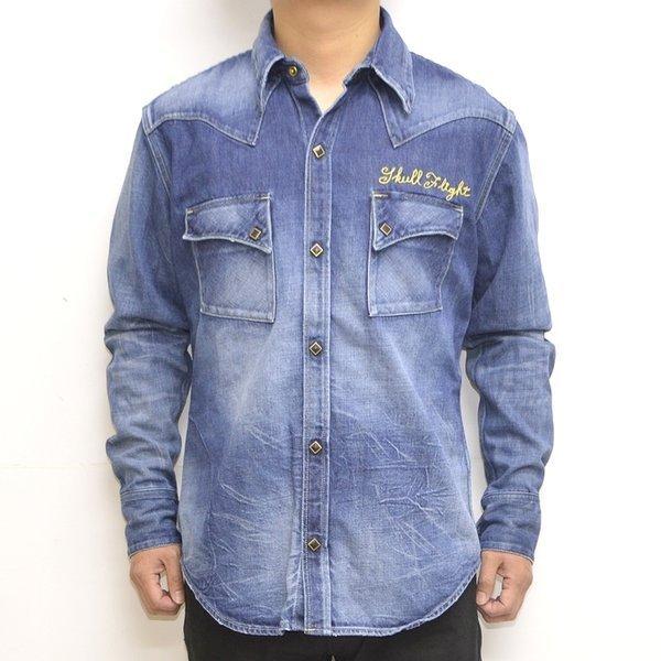 SKULL FLIGHT スカルフライト 長袖シャツ ライダースデニムウエスタン