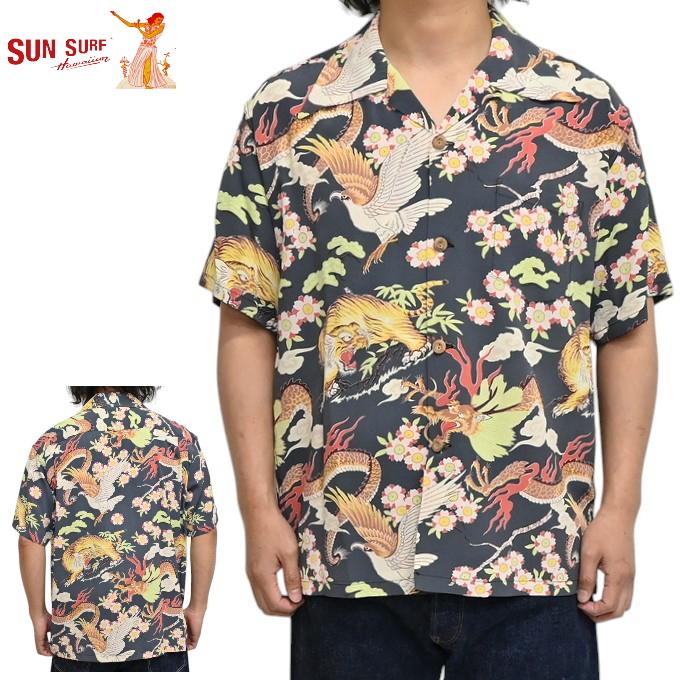 新品 SUN SURF 縮緬アロハシャツ SS39414 サイズL サンサーフ SUN SURF[サンサーフ] アロハシャツ SS39414 THE TRIANGULAR