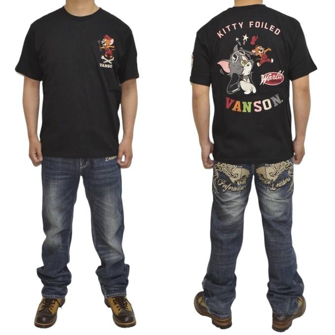 VANSON（バンソン） トムとジェリー TJV-2430 半袖Tシャツ 天竺半袖