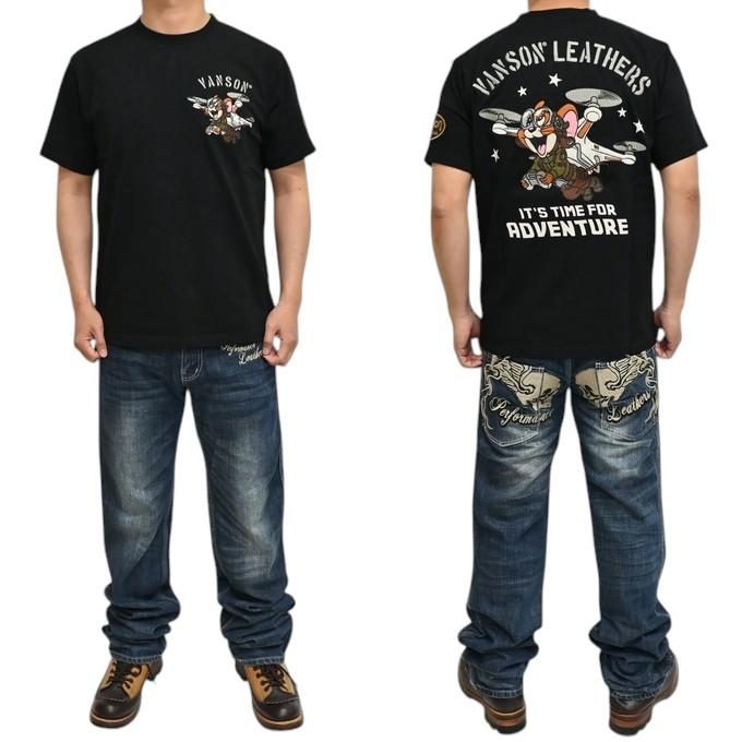 VANSON（バンソン） トムとジェリー TJV-2517 半袖Tシャツ ドローン