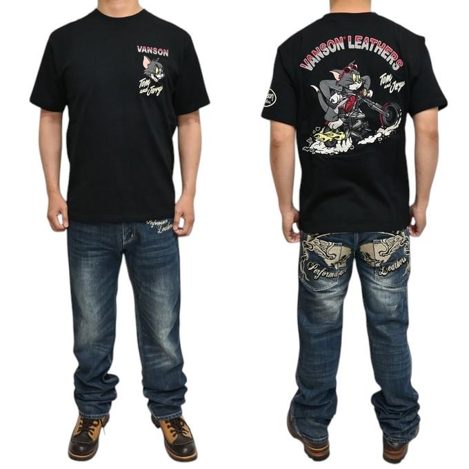 VANSON（バンソン） トムとジェリー TJV-2523 半袖Tシャツ バイクトム