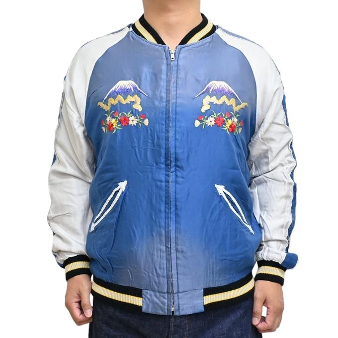 再入荷！】スカブルゾン刺繍ドラゴンと鷲のベルベットジャンパー 黒2XL