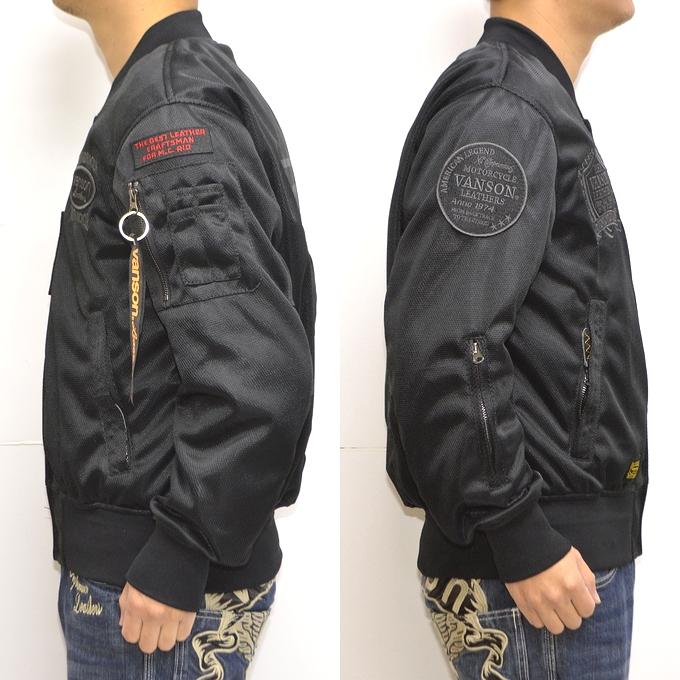 Vanson バイクウェアMA-1 VANSON バンソン TVS2302S メッシュ MA-1 ジャケット
