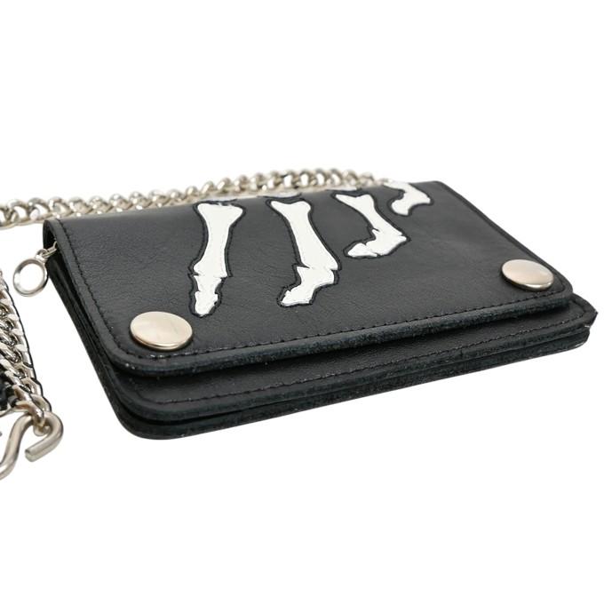 本日特別価格【新品未使用】VANSON BONEウォレット赤 VANSON（バンソン） vanson WALLET WITH HAND BONES (二つ折り財布