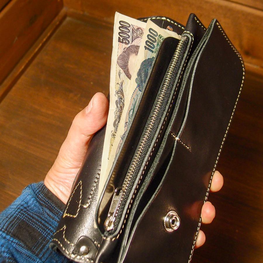 シースデュラブル ロングウォレット Bタイプ ブラック ○ バイカーズ