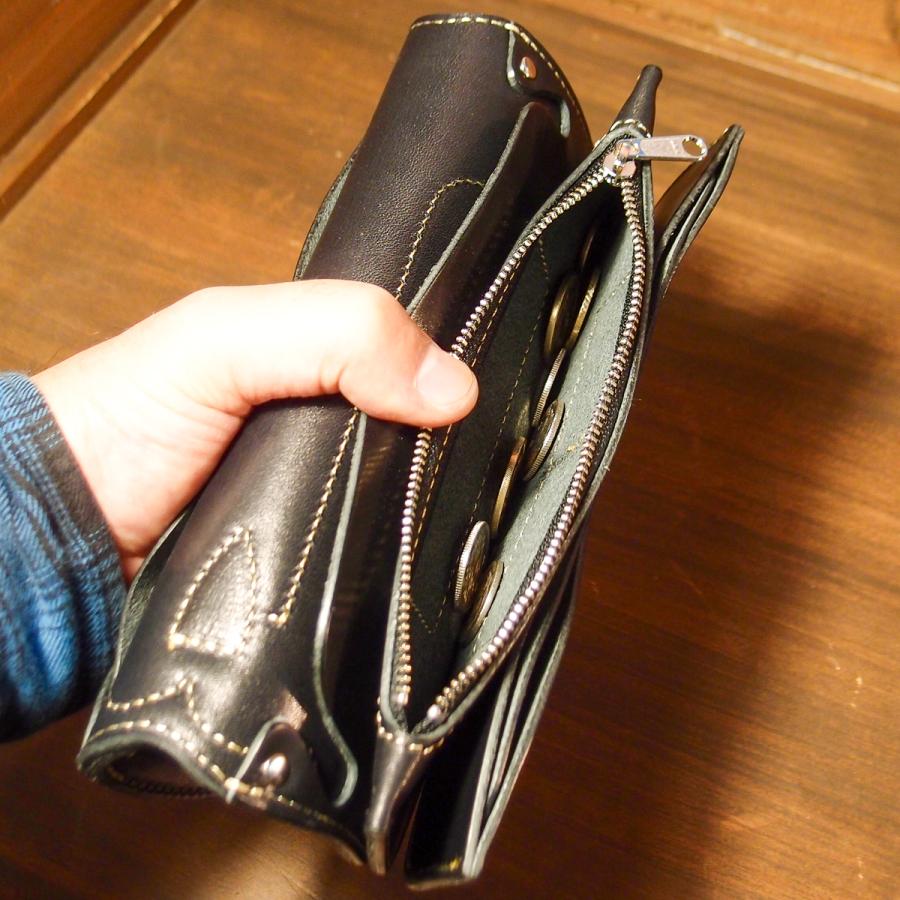 シースデュラブル ロングウォレット Bタイプ ブラック ○ バイカーズ