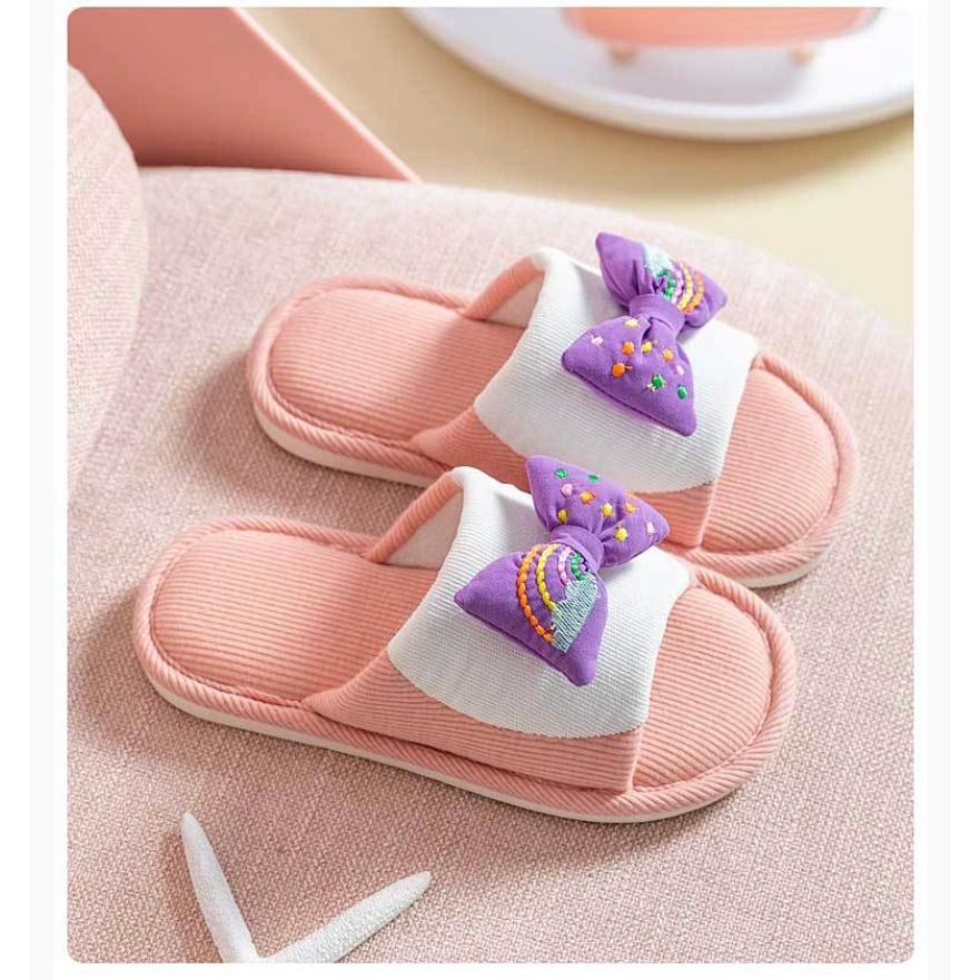 蝶結び スリッパ キッズ 子供用サンダル 夏 秋 室内用 子供靴 軽い 履きやすい 男の子 女の子 綿麻 おしゃれ ルームシューズ Rt 104 Round Era 通販 Yahoo ショッピング