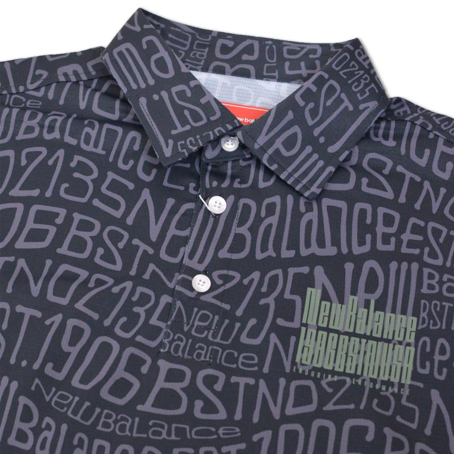 【美品】NEW BALANCE GOLF ゼブラボーダー柄 半袖ポロシャツ L 美品】NEW BALANCE GOLF ゼブラボーダー柄 半袖ポロシャツ L 美