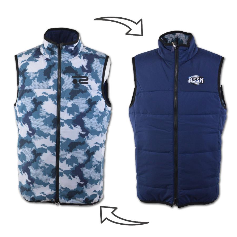 Rosasen（ロサーセン） ベストブルゾン メンズ ゴルフウェア 秋冬用 紺