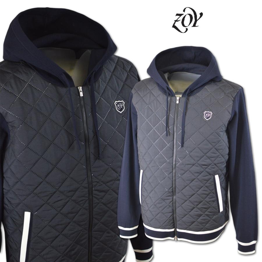 ゾーイ ZOY 071444713 メンズ ブルゾン ストレッチ 軽量 ゴルフウェア スポーツウェア 秋冬 ZOY（ゾーイ） ブルゾン メンズ ゴルフウェア アウトレット 秋冬用 紺