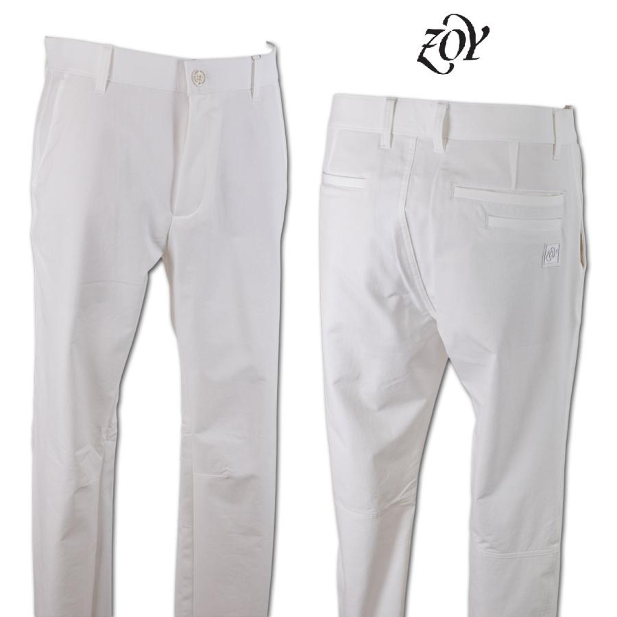 ＺＯＹ　ゴルフホワイトパンツ　36 Sサイズ ZOY（ゾーイ） パンツ バックパイルサテンストレッチ ロングパンツ