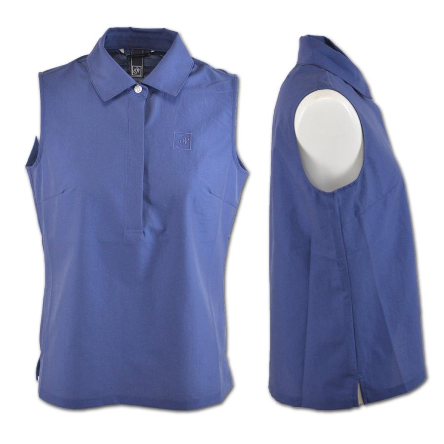 ノースリーブ（紺） ZOY ノースリーブシャツ レディース アウトレット 春夏用 紺 M L