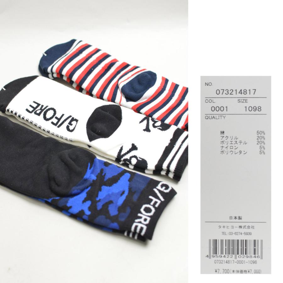G/FORE（ジーフォア） 靴下3足セット ソックス メンズ G/FORE G FORE