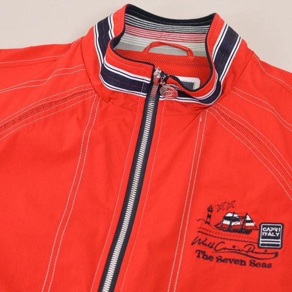 CAPRI BLUE 赤 ブルゾン capri（カプリ） ブルゾン メンズ 春夏用 赤 ベージュ M L LL 1231