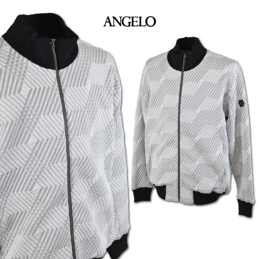 ANGELO アンジェロ ブルゾン メンズ 秋冬用 白 L LL 15-3101-04-01 