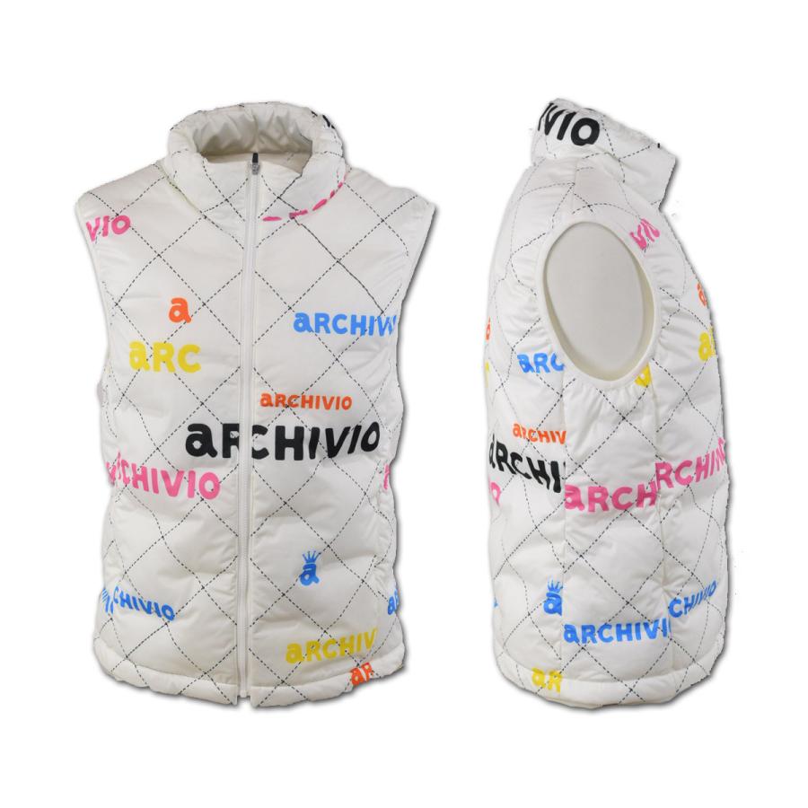 アルチビオ archeno フード付きダウンベスト ホワイト アルチビオ archeno フード付きダウンベスト ホワイト