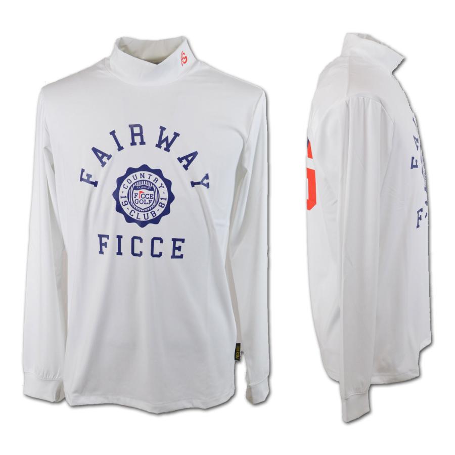 フィッチェゴルフ 長袖ハイネックシャツ メンズ 秋冬用 白 紺 フィッチェゴルフ 長袖ハイネックシャツ メンズ 秋冬用 白 紺