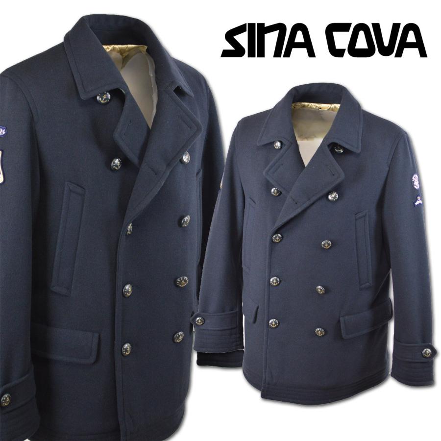 SINA COVA シナコバ ブルゾン Pコート メンズ 秋冬用 紺 L 23213050 