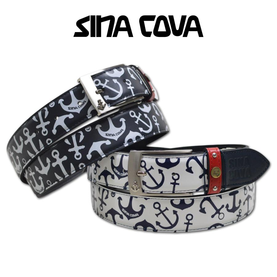 SINA COVA（シナコバ） ベルト メンズ 白 紺 24176040 : ROUND OVER 