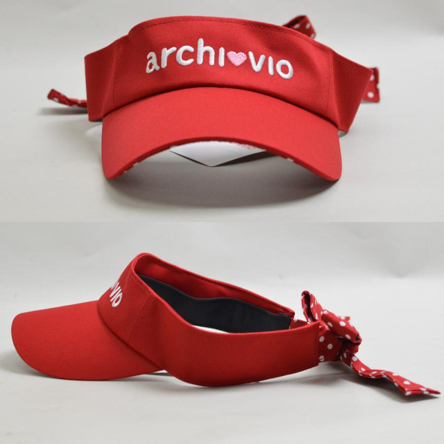 archivio アルチビオ サンバイザー レディース 黒 白 赤 250314 archivio アルチビオ サンバイザー レディース 黒 白 赤 250314