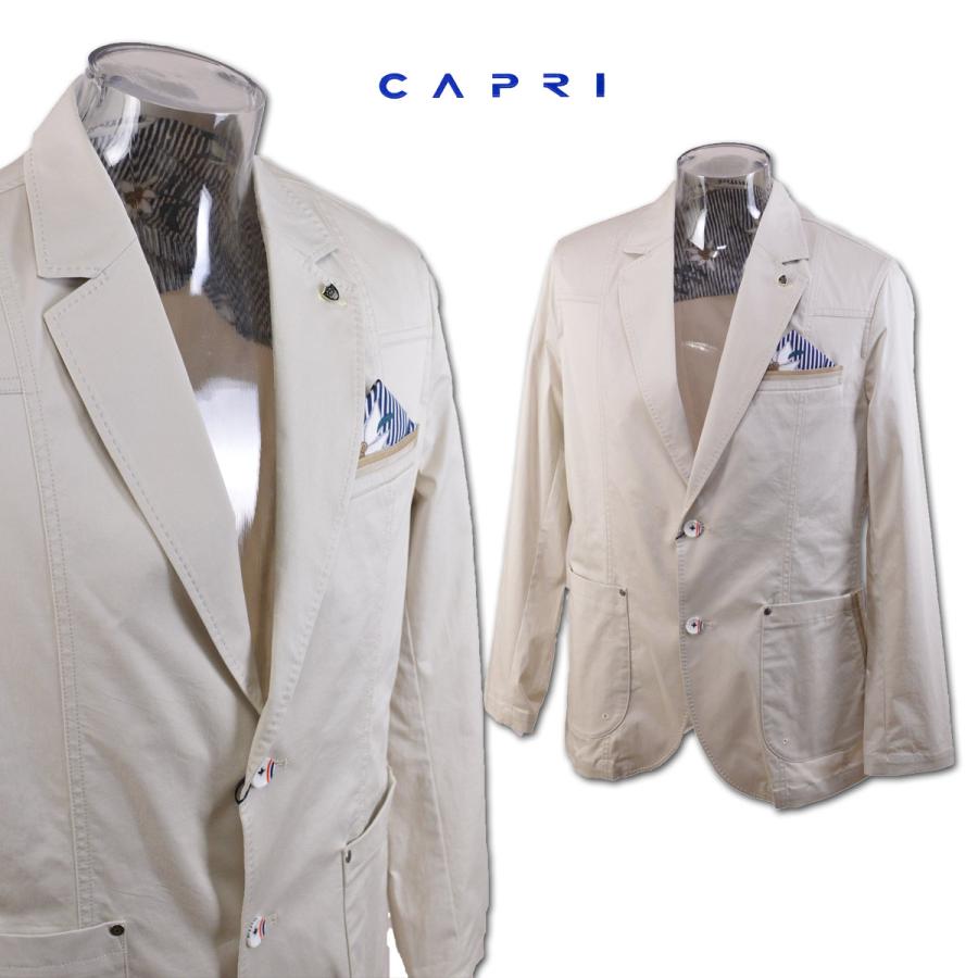capri（カプリ） ジャケット メンズ 春夏用 ベージュ M L LL 3231-6101 