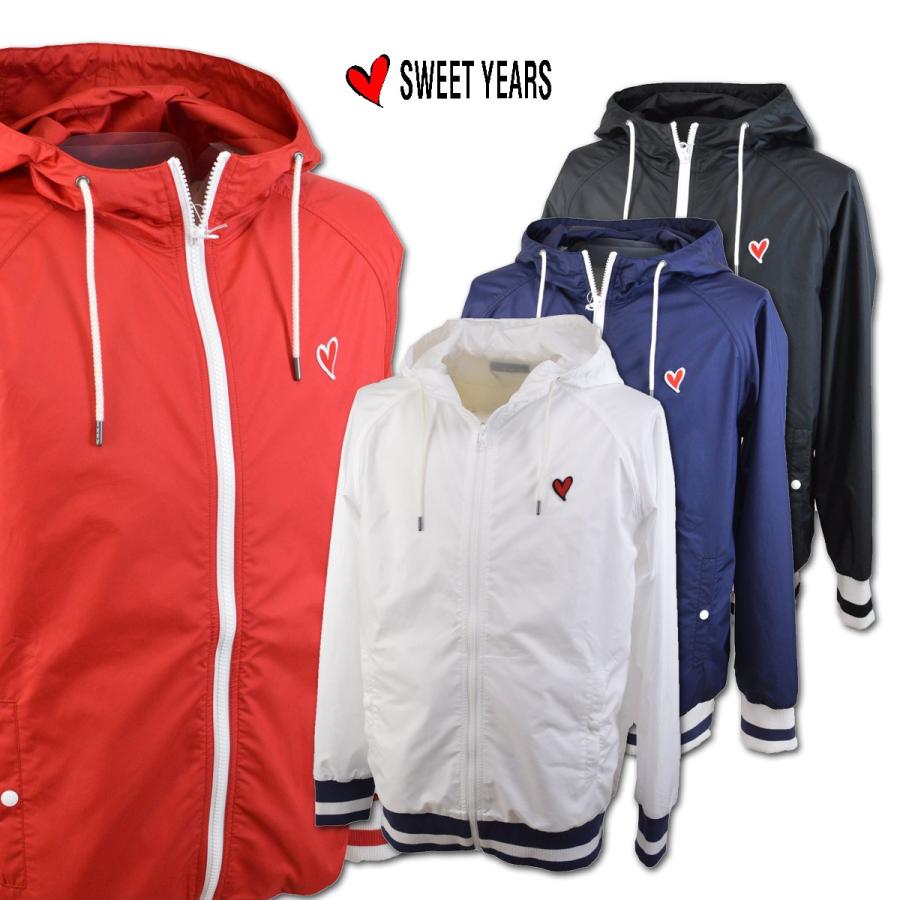 SWEET YEARS スウィートイヤーズ ブルゾン メンズ 春夏用 白 紺 SWEET YEARS スウィートイヤーズ ブルゾン メンズ 春夏用 白 紺