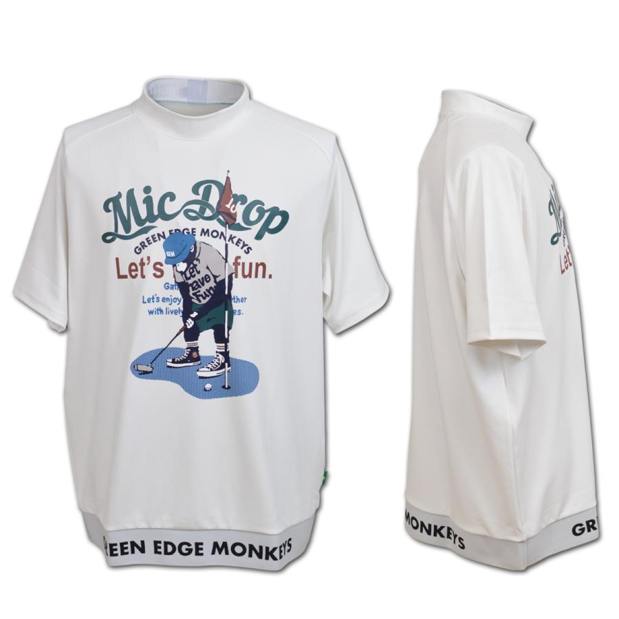 グリーンエッジモンキーズ 半袖ハイネック ゴルフ ゴルフウェア メンズ M L LL 白 黒 イエロー RIBBED HEM MOCK NECK GREEN EDGE MONKEYS 60353003 |  | 05