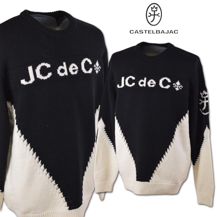 新品タグ付き！カステルバジャック　クルーネックセーター　L　ワッペン　23AW CASTELBAJAC（カステルバジャック） セーター メンズ 服 アウトレット