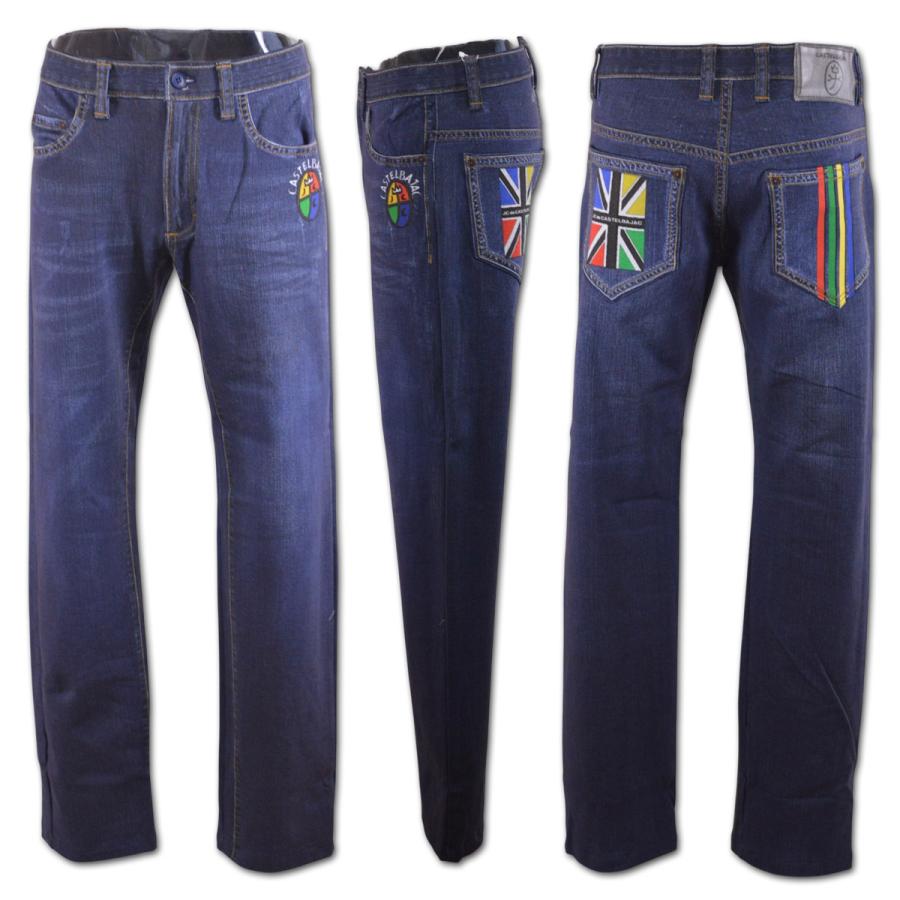 カステルバジャック パンツ メンズ 春夏用 紺 W78 W82 W86 S M L 7216140170の画像