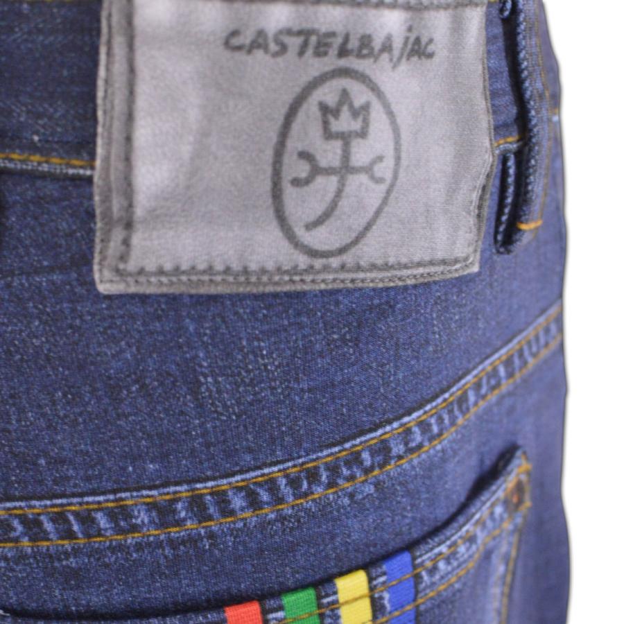 カステルバジャック パンツ メンズ 春夏用 紺 W78 W82 W86 S M L 7216140170の画像