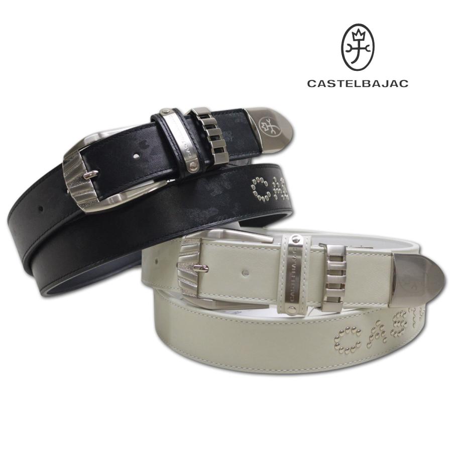 CASTELBAJAC カステルバジャック ベルト メンズ ゴルフ ウェア 黒 白 