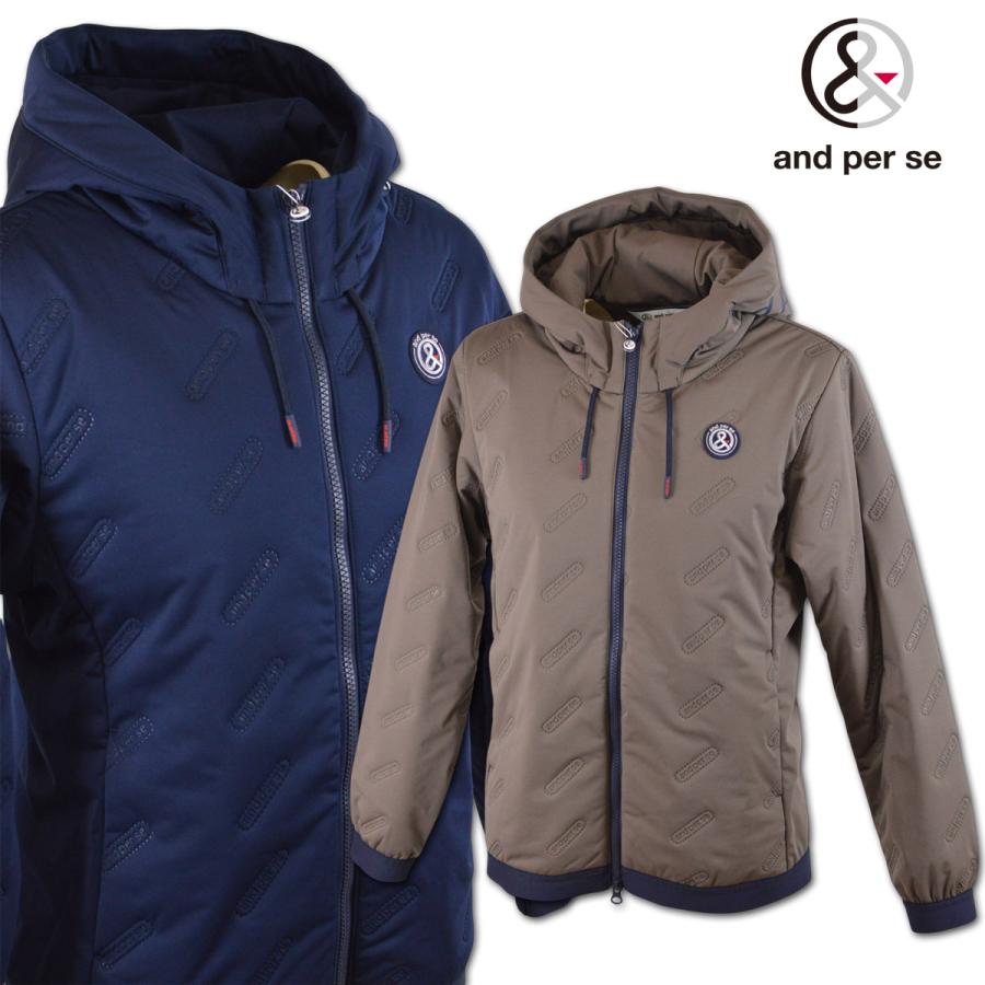 and per se（アンパスィ） ブルゾン 中綿 防寒 ゴルフ ゴルフウェア