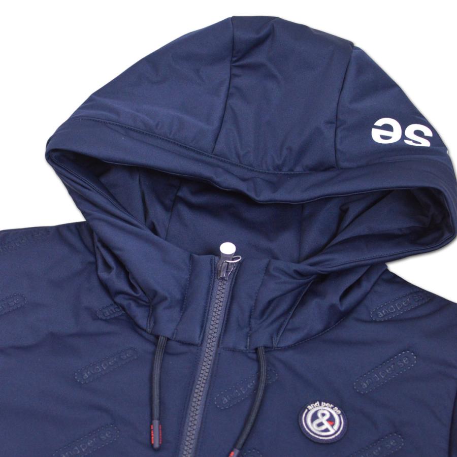 and per se（アンパスィ） ブルゾン 中綿 防寒 ゴルフ ゴルフウェア