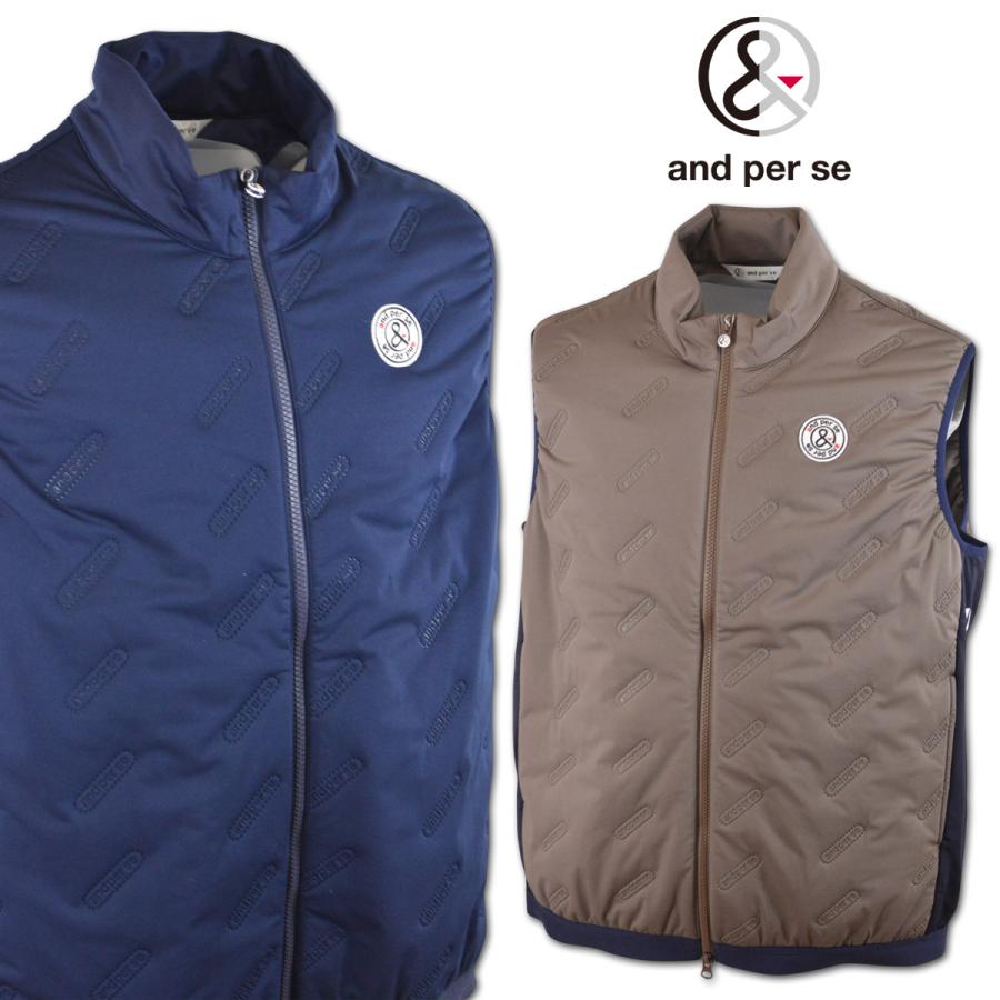 and per se（アンパスィ） 中綿ベスト 防寒 ゴルフ ゴルフウェア