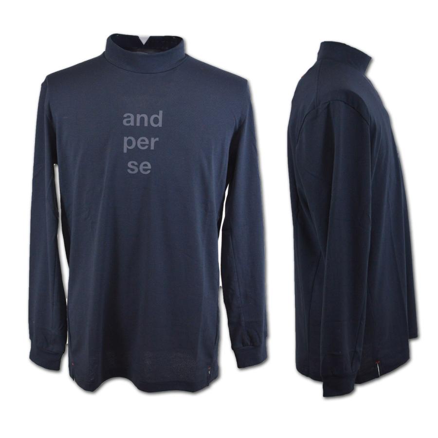andperse ネイビー ハイネックシャツ andperse ネイビー ハイネックシャツ and per se ハイネック