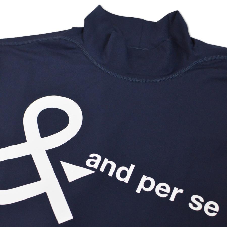 and per se アンパスィ 長袖ハイネックシャツ メンズ ゴルフ