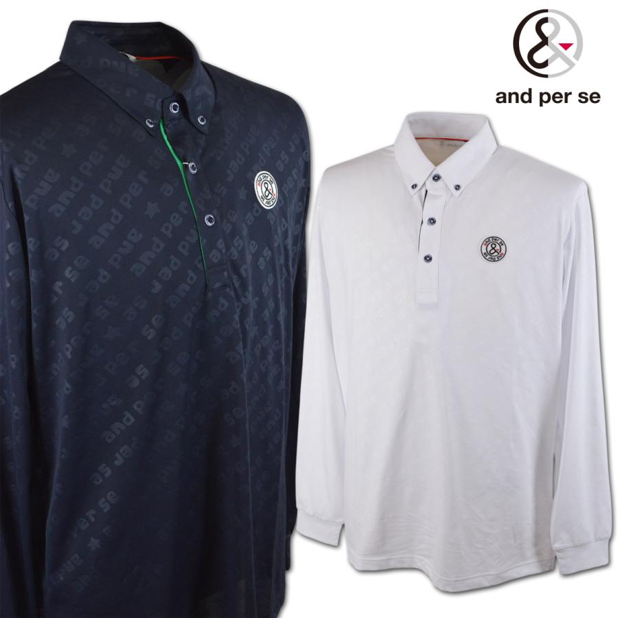 【新品同様】and per se アンパスィ ポロシャツ Ｌ ポロシャツ メンズ アンパスィ and per se 2025 秋冬 新作 ゴルフ