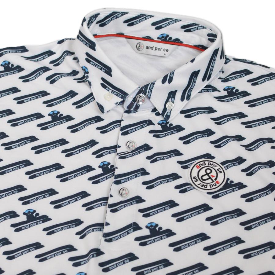 and per se（アンパスィ） 長袖ポロシャツ メンズ ゴルフウェア 秋冬用