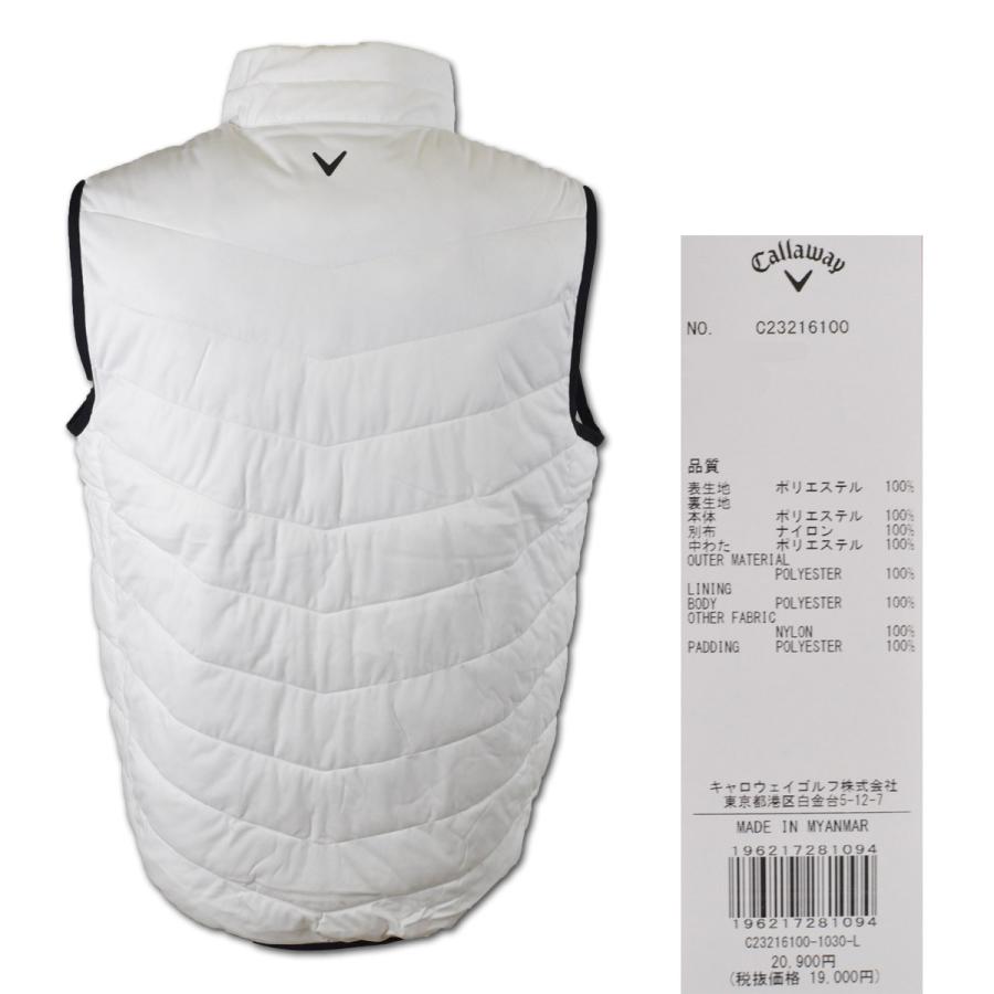 Callaway（キャロウェイ） 中綿ベスト メンズ 秋冬用 白 黒 M L LL